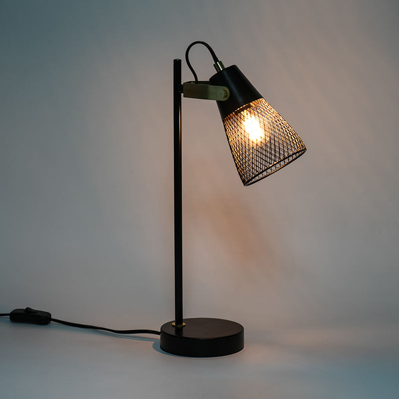 فندق غرفة نوم المعدن جوفاء الجدول مصباح