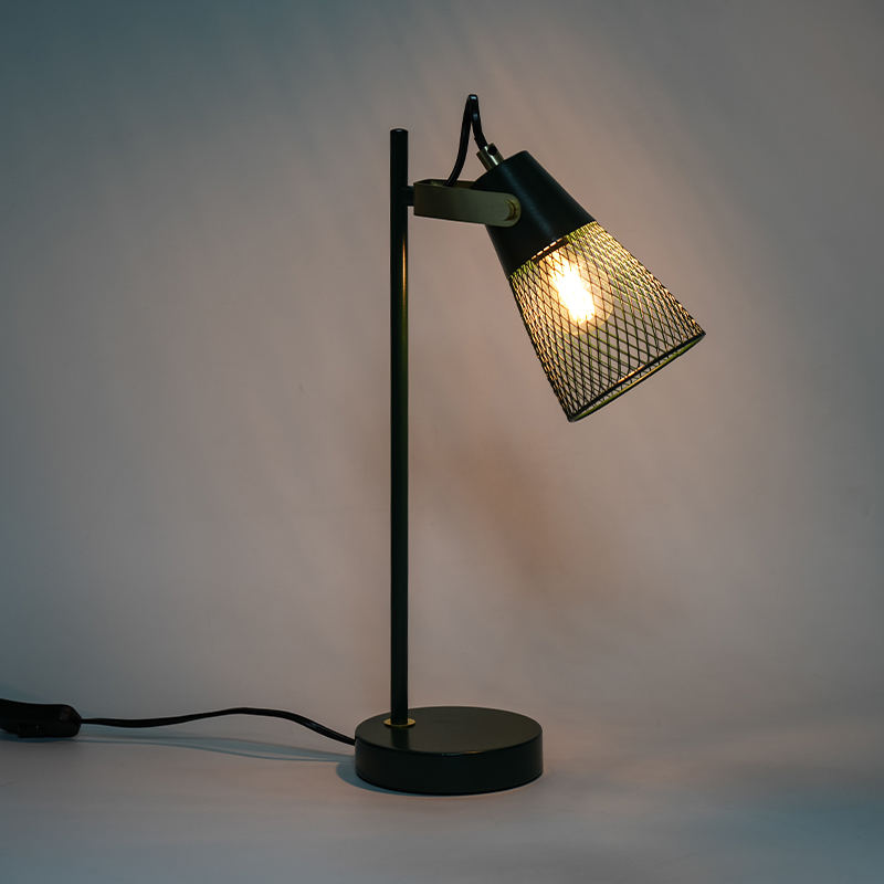 فندق غرفة نوم المعدن جوفاء الجدول مصباح