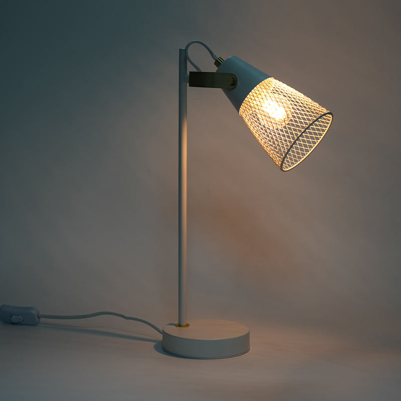 فندق غرفة نوم المعدن جوفاء الجدول مصباح