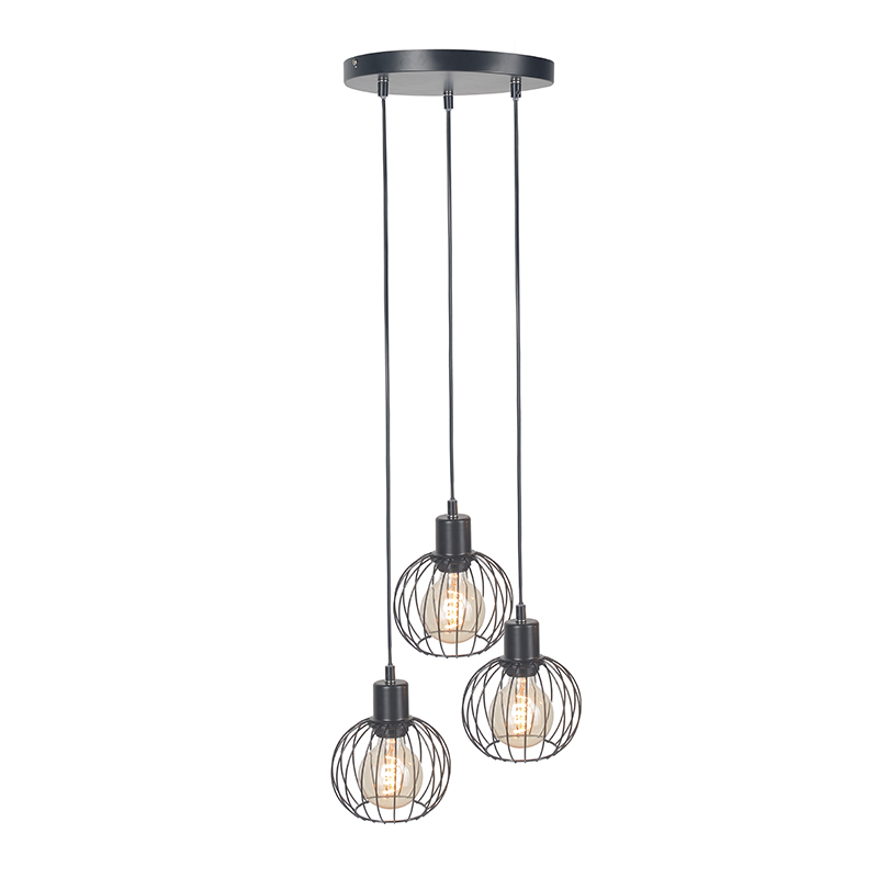 ثريا الحديد الفانوس ثلاثية الرؤوس